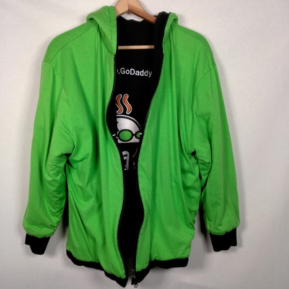 NASCAR Chase Authentics Go Daddy Danica Patrick Hooded Sweatshirt Small Zip Up - Picture 8 of 16